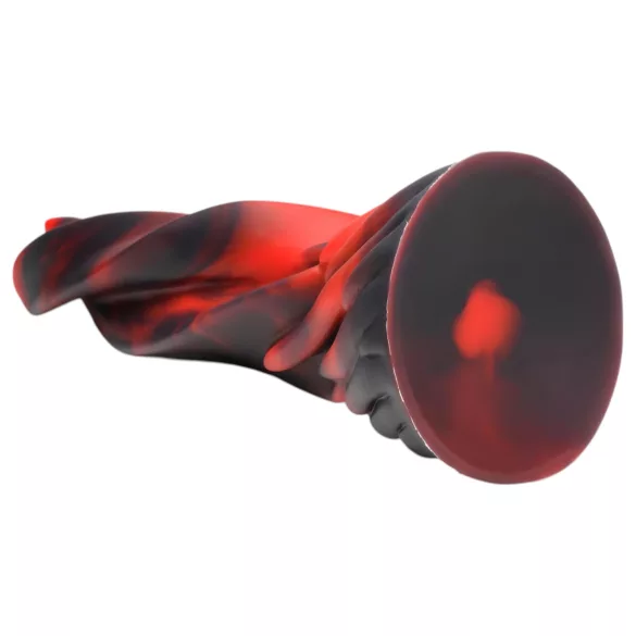 Creature Cocks Hell Kiss - zakręcony silikonowy dildo - 19 cm (czerwony)