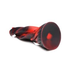   Creature Cocks Hell Kiss - Skręcone silikonowe dildo - 19 cm (czerwone)