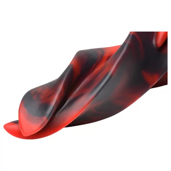 Creature Cocks Hell Kiss - zakręcony silikonowy dildo - 19 cm (czerwony)