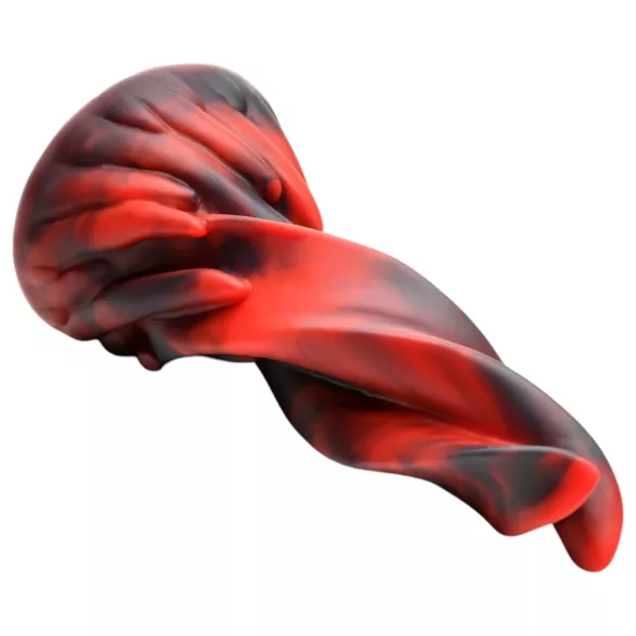 Creature Cocks Hell Kiss - zakręcony silikonowy dildo - 19 cm (czerwony)