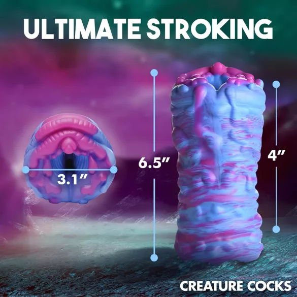 Creature Cocks Cyclone - masturbator alien - silikonowy - fioletowo-różowy
