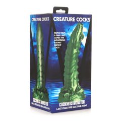   Creature Cocks Cockness Monster - silikonowe dildo z nóżkami zaciskowymi (zielone)