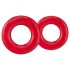 Stay Hard - zestaw pierścieni na penisa - silikon - czerwony
