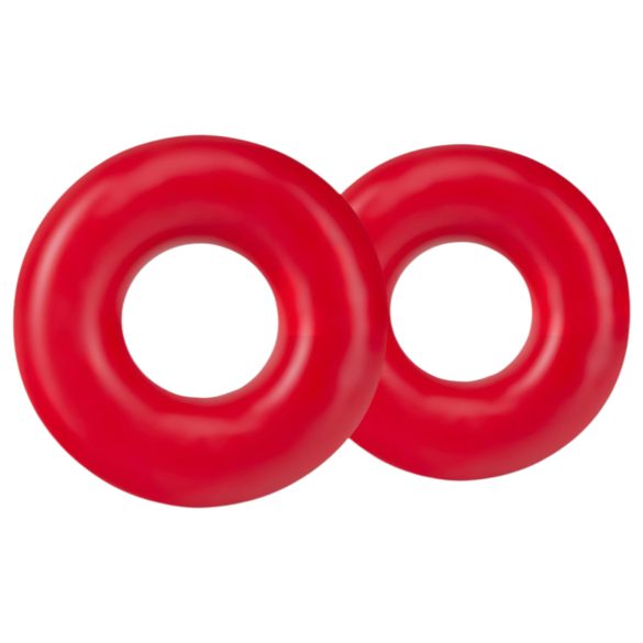 Zestaw pierścieni Stay Hard Donuts (czerwony)