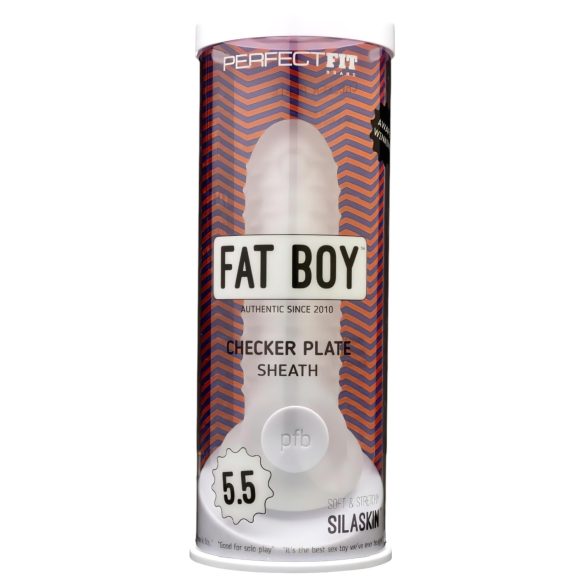 Fat Boy Checker - biały rękaw na penisa (15 cm)