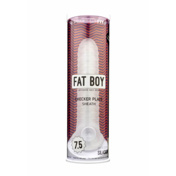 Fat Boy Checker Box - Pochwa na penisa (19 cm) - mlecznobiały