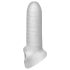 Fat Boy Micro Ribbed - biały rękaw penisowy (15 cm)