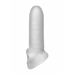   Fat Boy Micro Ribbed - pochwa na penisa (15cm) - mleczna biel