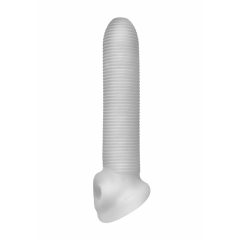   Fat Boy Micro Ribbed - Pochwa na penisa (19 cm) - Mleczna biel