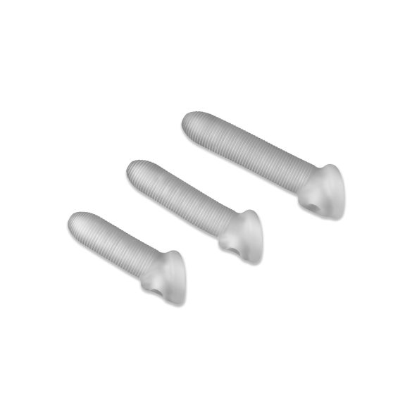 Fat Boy - nakładka na penisa - prążkowana - 19cm - biały