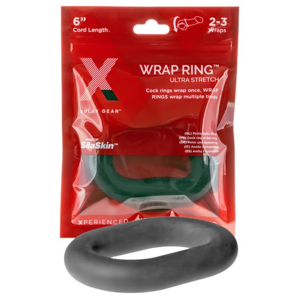 Perfect Fit Ultra Wrap 6 - gruba czarna obrączka dla penisa (15 cm)
