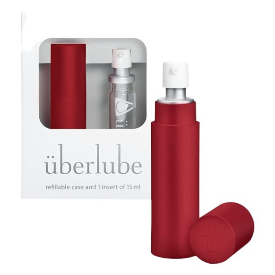Überlube - Podróżny lubrykant silikonowy - czerwony (15ml)