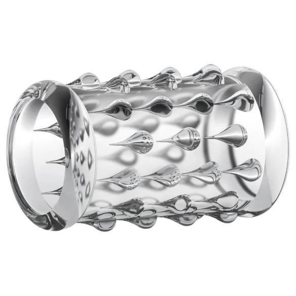 Stay Hard - nakładka na penisa z wypustkami - przezroczysta