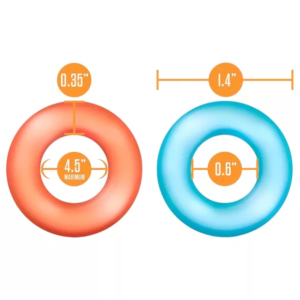 King of the Ring - zestaw pierścieni na penisa - kolorowe - 6 sztuk