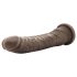 Dr. Skin 8.5 - realistyczny dildo z przyssawką - brązowy (20,5 cm)
