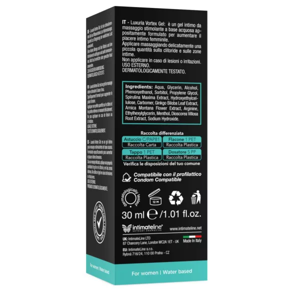 Intimateline Luxuria Vortex - chłodzący żel stymulujący dla kobiet (30 ml)