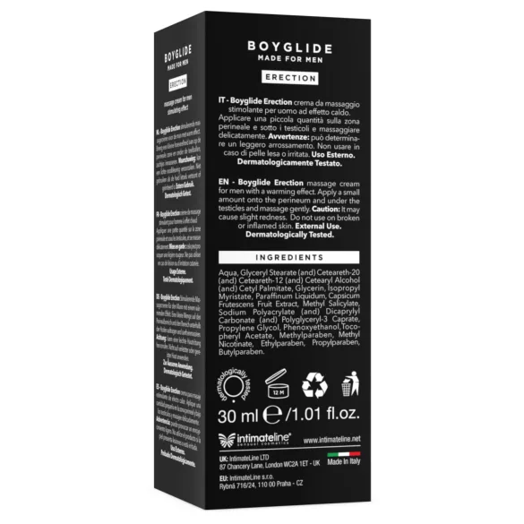 Intimateline Boyglide Erection - stymulujący krem intymny (30 ml)