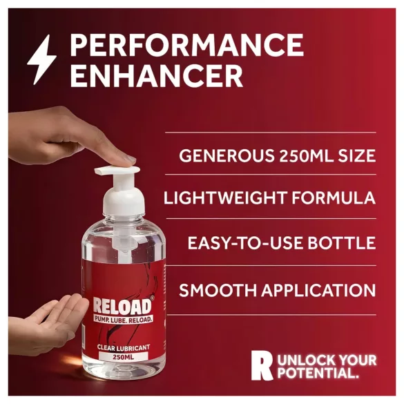 Reload - przezroczysty żel nawilżający na bazie wody w butelce z pompką (250 ml)