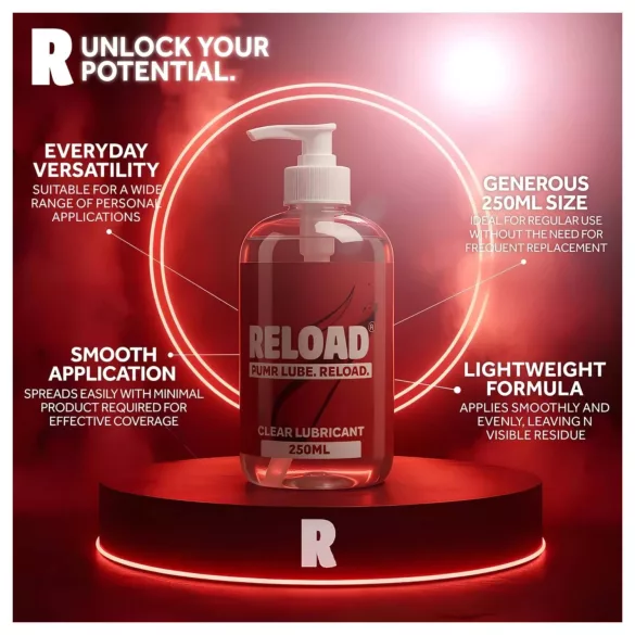 Reload - przezroczysty żel nawilżający na bazie wody w butelce z pompką (250 ml)