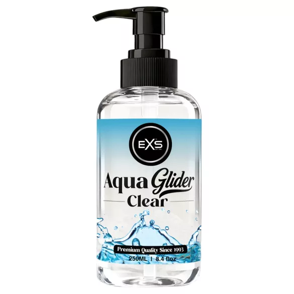 EXS AquaGlider Clear - przezroczysty lubrykant na bazie wody w butelce z pompką (250 ml)