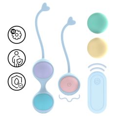   Loveline - Wibrujący Zestaw Regulowanych Kul Gejszy (Niebieski)