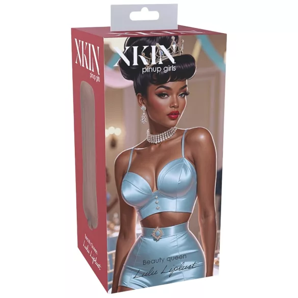 XKIN Beauty Queen Lulu - realistyczna sztuczna cipka masturbator (ciemny naturalny kolor)