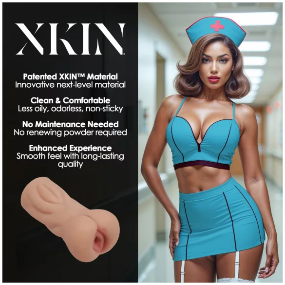 XKIN Naughty Nurse Trixie - realistyczna sztuczna cipka masturbator (naturalny kolor)