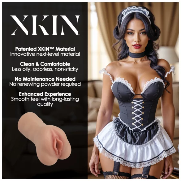 XKIN Maid Lacey - realistyczna sztuczna wagina masturbator (naturalna)