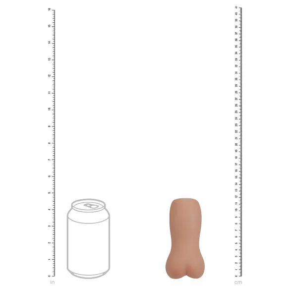 XKIN - realistyczna sztuczna pupa masturbator - M (ciemny naturalny)