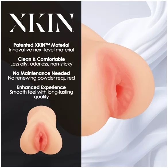 XKIN - realistyczna sztuczna pochwa masturbator - M (naturalny)