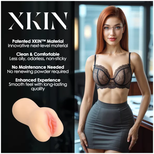XKIN Amber Blowfiled - realistyczna sztuczna pochwa masturbator (naturalna)