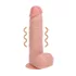 RealRock - wibrator z przyssawką - skóra naturalna - 18 cm