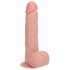 REALROCK - wibrator przyssawkowy - naturalny (18 cm)