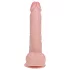 RealRock - wibrator z przyssawką - skóra naturalna - 18 cm