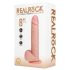 REALROCK - przyssawkowy wibrator pchający - naturalny (20,5 cm)