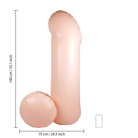 S-Line - Blow Me Up - dmuchany balon w kształcie penisa (140 cm)