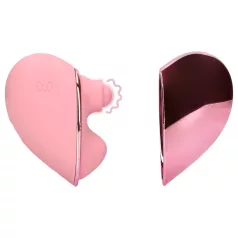   Loveline Tapping Heart - wibrator do łechtaczki akumulatorowy - różowy