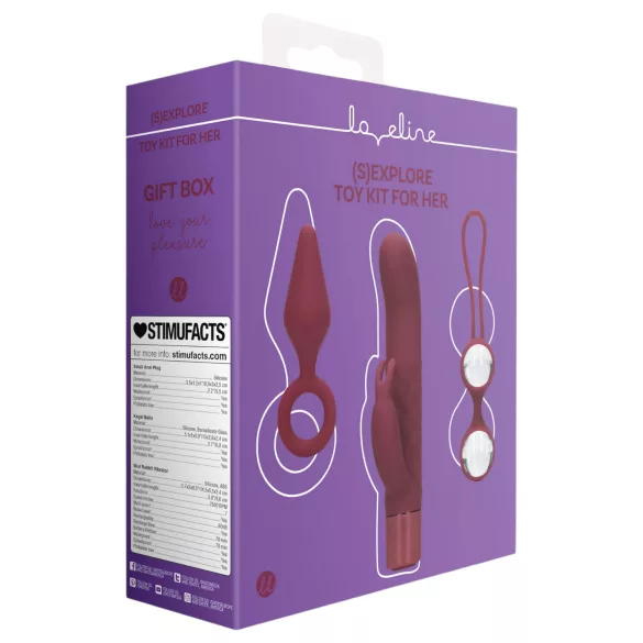 Loveline (S)Explore Toy Kit for Her - 3-częściowy erotyczny zestaw prezentowy dla kobiet
