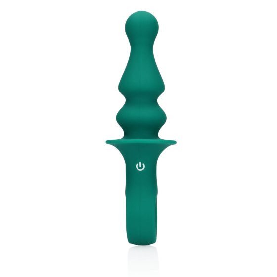 Loveline - Perłowy wibrator analny z możliwością ładowania (zielony)