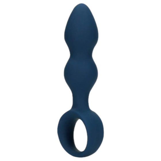 Loveline - dildo analne z pierścieniem mocującym - małe (niebieskie)