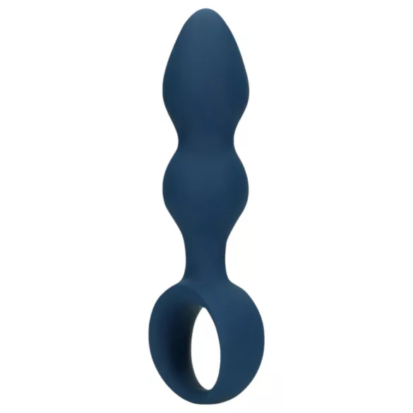 Loveline - dildo analne z pierścieniem - średni - niebieski
