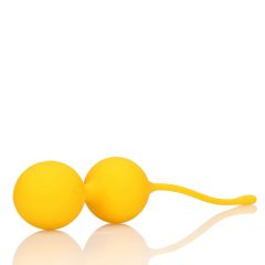   Loveline - silikonowy zestaw kulek gejszy - 2 sztuki (żółty)