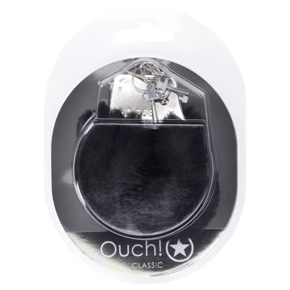 Ouch! - kajdanki z pluszu - czarne