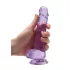 RealRock - realistyczny dildo - przezroczysty fioletowy - 17 cm
