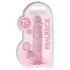 RealRock - realistyczny dildo - przezroczysty różowy - 17 cm
