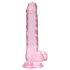 REALROCK - przezroczysty realistyczny dildo - różowy (17 cm)