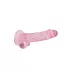RealRock - realistyczny dildo - przezroczysty różowy - 17 cm
