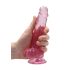 REALROCK - przezroczysty realistyczny dildo - różowy (17 cm)