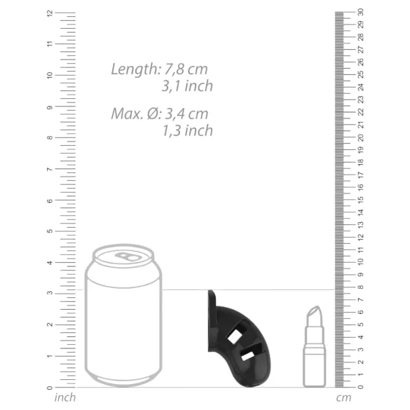 ManCage - Model 13 klatka na penisa (czarna) - 6,5 cm