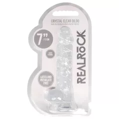 RealRock - realistyczny dildo - przezroczysty silikon 17 cm